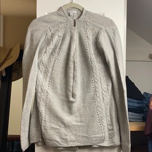 New York & Company Quarter Zip Knitted Sweater
